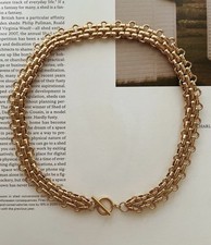 Gold Chunky Link T Bar Chain