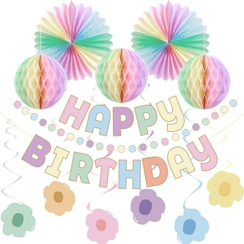 Pastel birthday decorations - pastel,