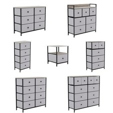Modern fabric chest drawers - fabric,