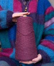 Purple Chunky Wool Blend Yarn