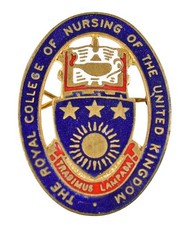 Vintage The Royal College Of Nursing Of The United Kingdom Nurses Enamel Badge