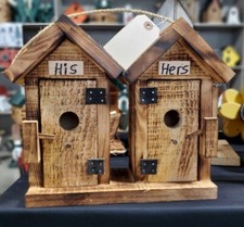 Rustic His And Her Birdhouses