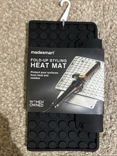 Small Black Fold Up Styling Heat Mat - Ideal For Travelling To Protect Surfaces
