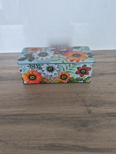 Vintage floral rectangle - , tin