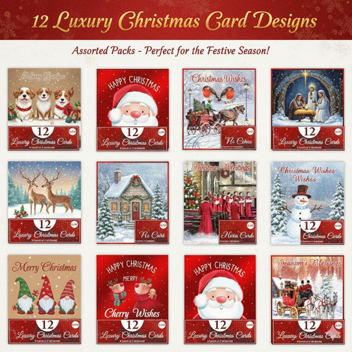 Christmas cards card pack - cards, 12