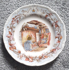 Jill Barklem Royal Doulton Brambly Hedge four seasons decorative plates - Winter