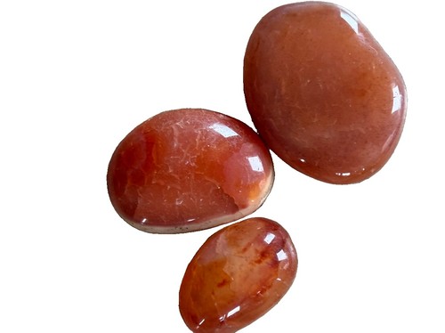 Carnelian tumble stones 3 - carnelian, x