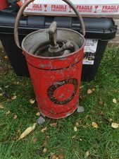 ANTIQUE  RARE MERRYWEATHER FIRE EXTINGUISHER STIRRUP PUMP WITH HOSE