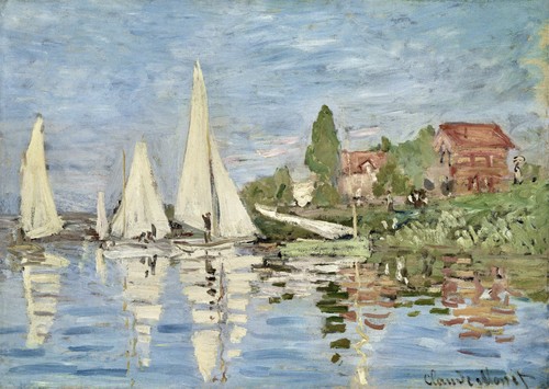 Monet impressionist sailing - monet,