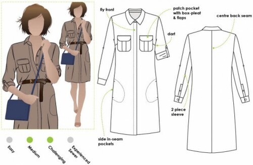 Style arc sewing pattern - arc, mara