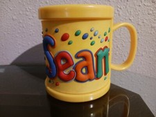 Name: SEAN - NEW Personalized Childs Kids Mug Cup Plastic 3D John Hinde