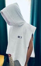 Tyson hooded poncho towel , Boxing poncho towel ,Gym , boxing towel ,with initia