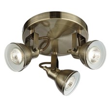 3 Lights Antique Brass
