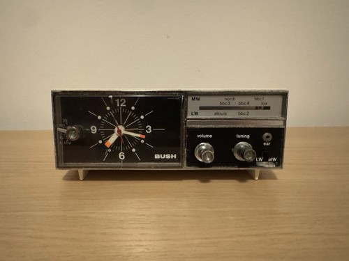 Vintage bush alarm clock radio - alarm,