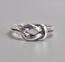 Reef Knot Ring Love Unity Infinity Knot Sterling Silver 925 Ring Size Q 1/2 A