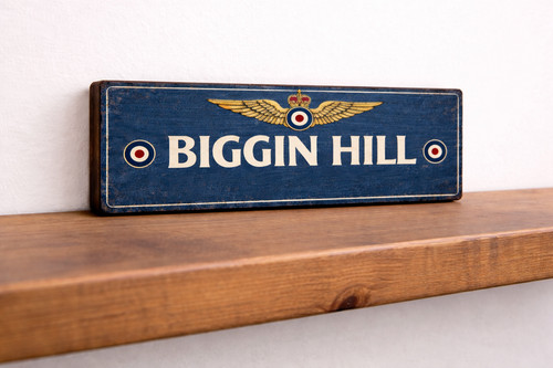 Raf biggin hill wooden plaque - raf,