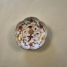 Pretty Royal Crown Derby English bone China scalloped Trinket Bowl