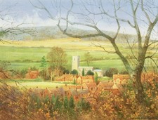 Aldbury Hertfordshire by British Artist Gordon Beningfield Rare Hardback Print