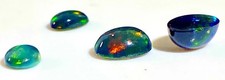 4x Beautiful High Quality Ethiopian Black Fire Opal Oval AAA Grade 5mm To 6mm