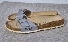 Betula Birkenstock Madrid Slip On Sandals EU 40 UK 7 Silver Single Strap Buckle 