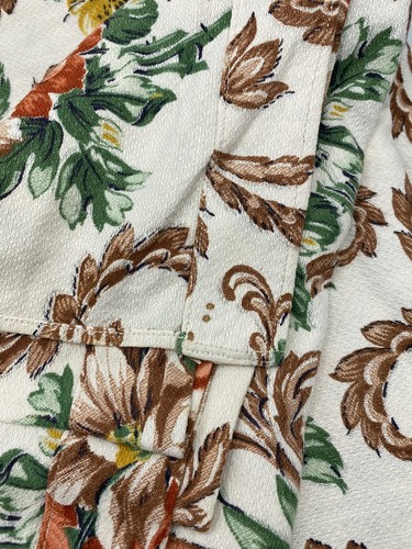 Vtg 40s 50s - , barkcloth