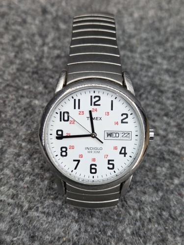 Timex indiglo men 30m silver - men's,