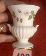 WEDGEWOOD SMALL URN - WILD STRAWBERRY- 8.5 CMS HIGH ~ 7 CMS DIAMETER ~ EXCELLENT