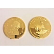 1982 Gold Plated 1oz 24K NEW Krugerrand Coin South Africa in capsule