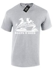 BOATS AND HOES MENS T SHIRT WILL SLOGAN STEP BROTHERS HUMOUR TOP