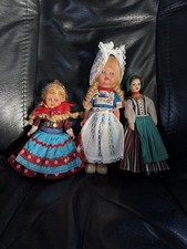 Vintage Folk Costume Dolls Set