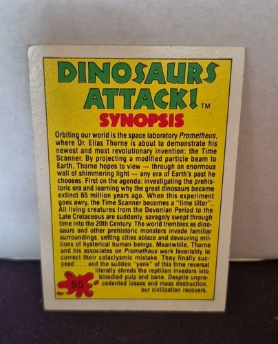 Dinosaurs attack trading card - trading,