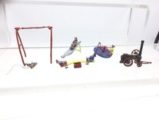 Job Lot of Assorted OO Gauge Cast Metal Playground Equipment/Traction Engine