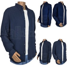 Mens Cotton Shirt ex M S Blue