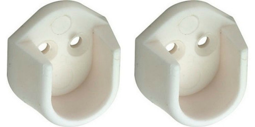White rail end supports - x,