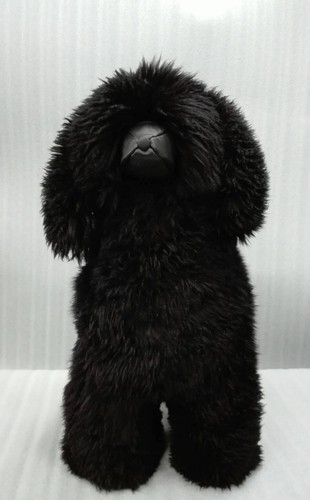 Black fufu dog sculpture chair