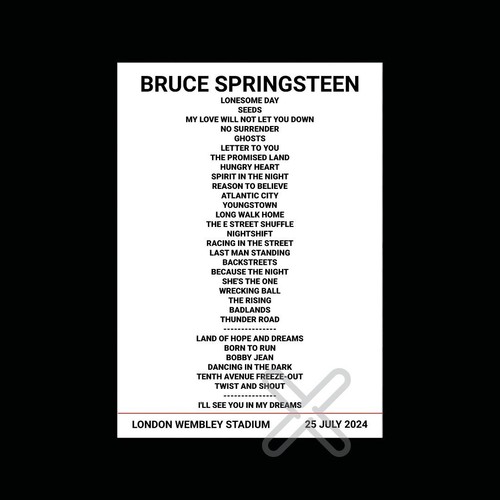 Bruce springsteen wembley 25 - bruce,