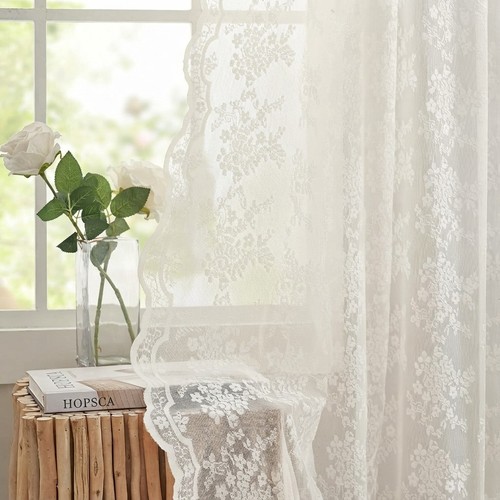 Vintage lace curtains 52x84 - vintage,