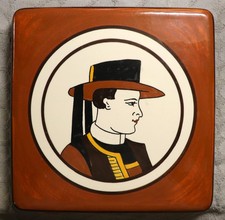 HB QUIMPER   TRIVET POT STAND, 8 3/4" SQUARE 1" TALL JUST A LITTLE SURFACE WEAR