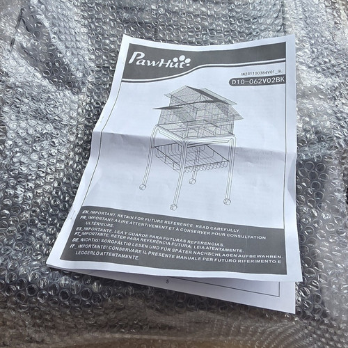 Pawhut bird cage stand - stand, wire