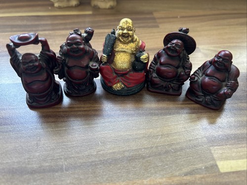 Feng shui red resin laughing - shui,