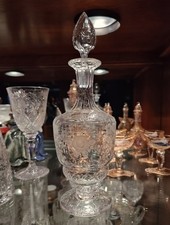 WEBB CORBETT STOURBRIDGE ROCK CRYSTAL SMALL DECANTER C.1900-1913 ENGLAND 