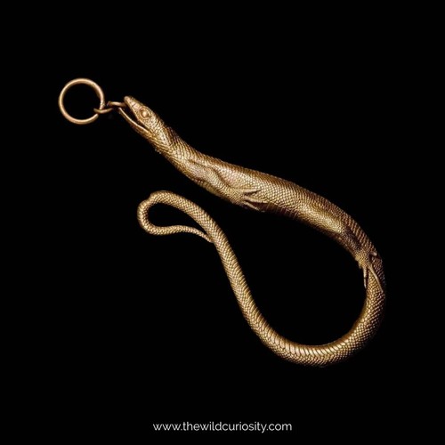Brass lizard charm bag - brass,