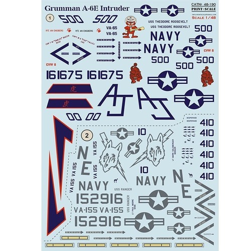 Grumman intruder decals - a-6e,
