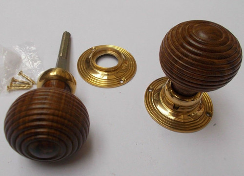 Teak brass wooden door rim - wooden,