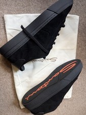 Santoni  black suede sneakers