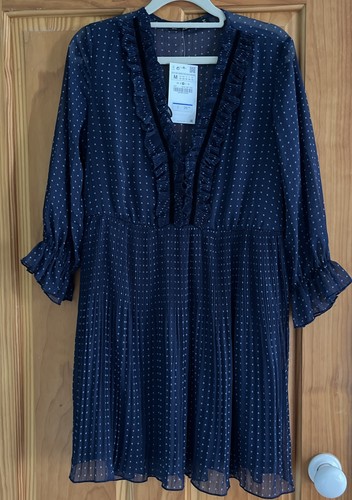 Zara blue chiffon - zara,
