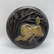 Vintage deer fawn wall plaque - deer/,