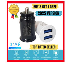 Fast Car Charger USB Cigarette Lighter Socket Dual Adapter For iPhone Samsung