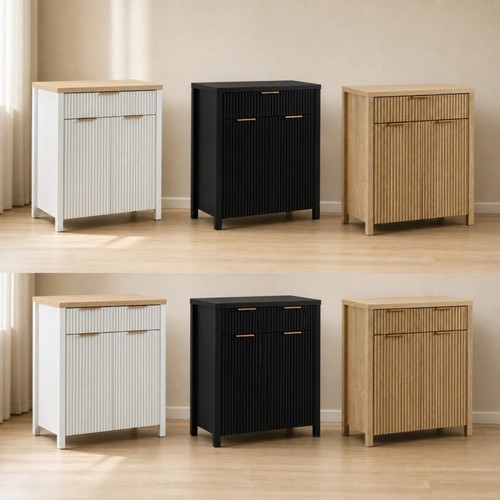 Wooden cabinet ribbed front - ribbed, 2