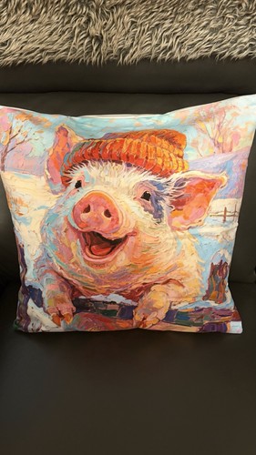 Pig animal print - print, multicoloured